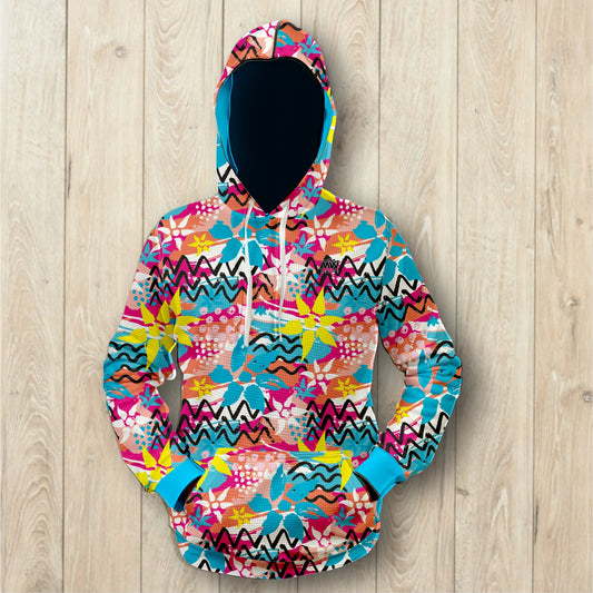 Neon Floral - Unisex Cosy Hoodie