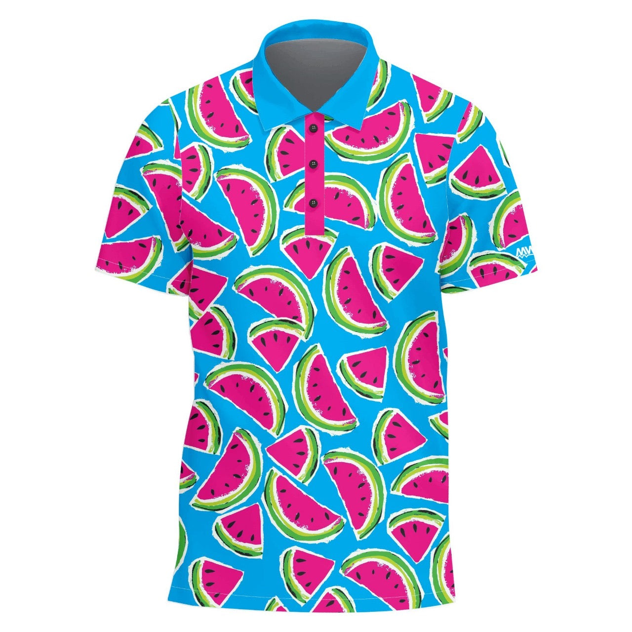 Blue Watermelons Golf Shirt (2953)