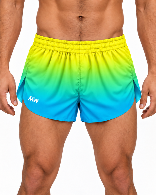 Men’s Phantom Laser-Cut Running Shorts – Chroma Collection – Hyperlime
