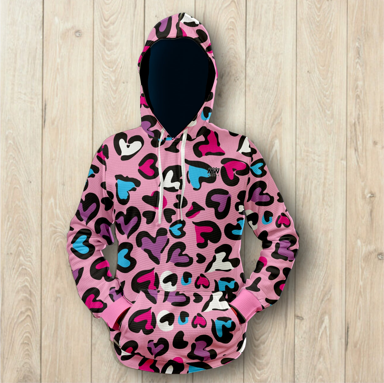 Love Leopard - Unisex Waffle Hoodie (3228)