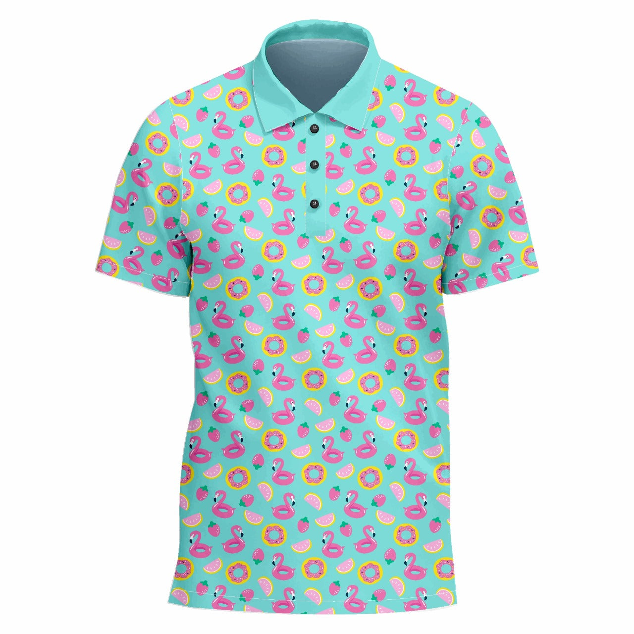 Flamingo strawberry Golf Shirt (3779)