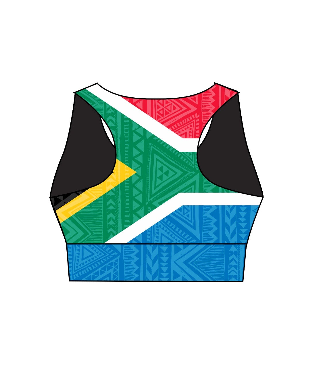 SA Flag Active Crop Top