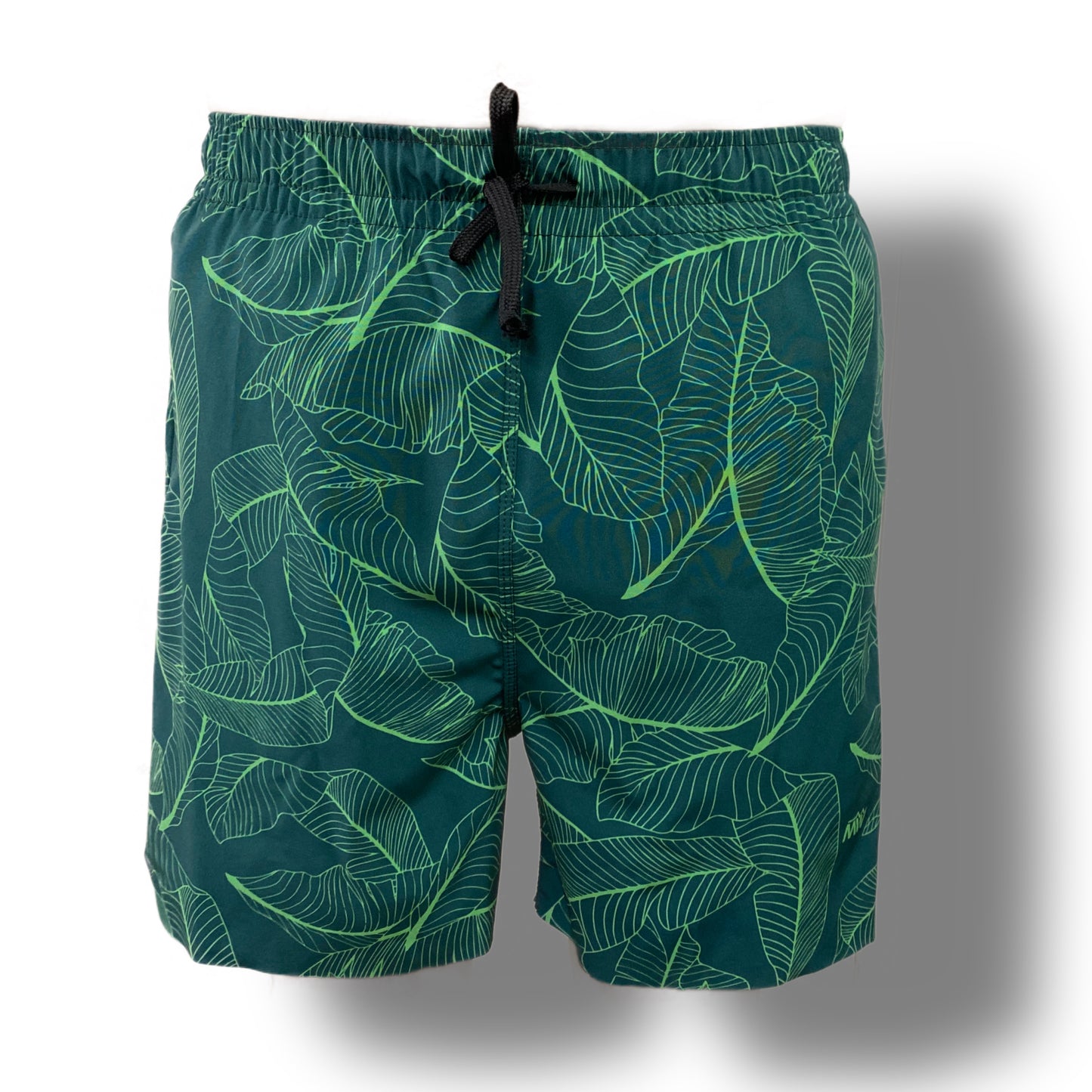 BANANA PALM GREEN LASERCUT PERFORMANCE FISHING SHORTS / SWIM SHORTS