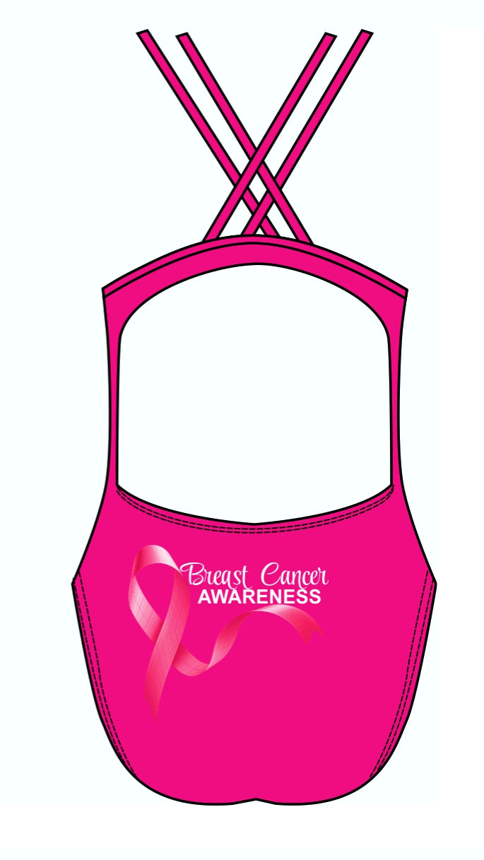 Female fastback swimsuit - BREAST CANCER AWARENESS