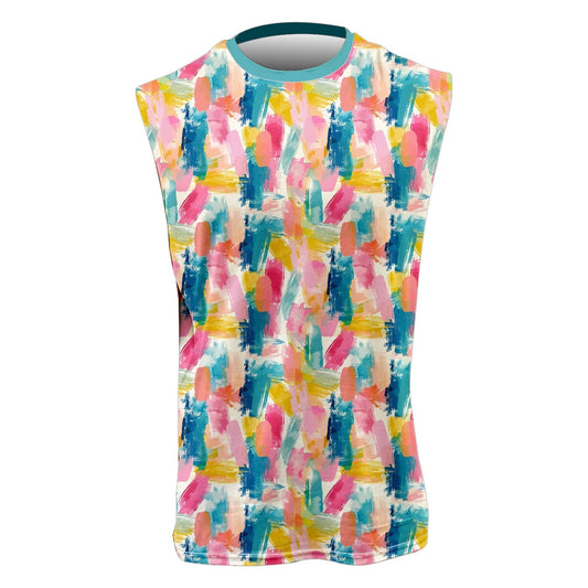 MW Active - Training, Dry Active Vest - Pastel Brush Strokes