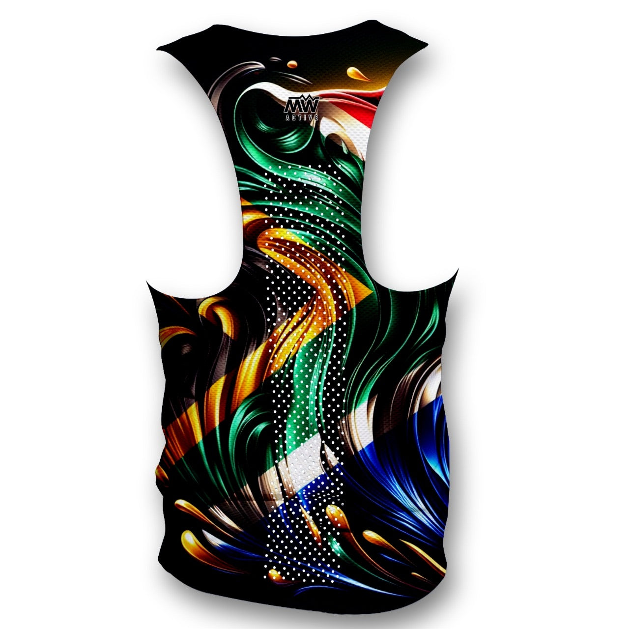 South African flag Leopard - Ladies Seamless Performance Running Vest