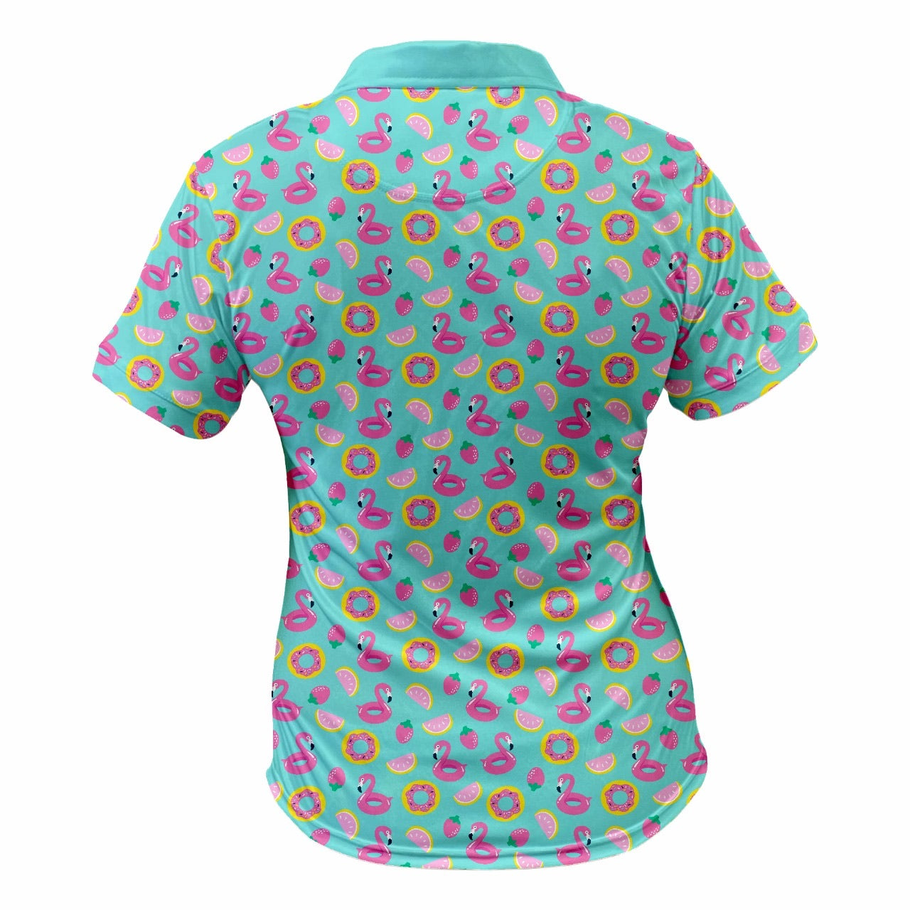 Flamingo strawberry Ladies Golf Shirts (3779)
