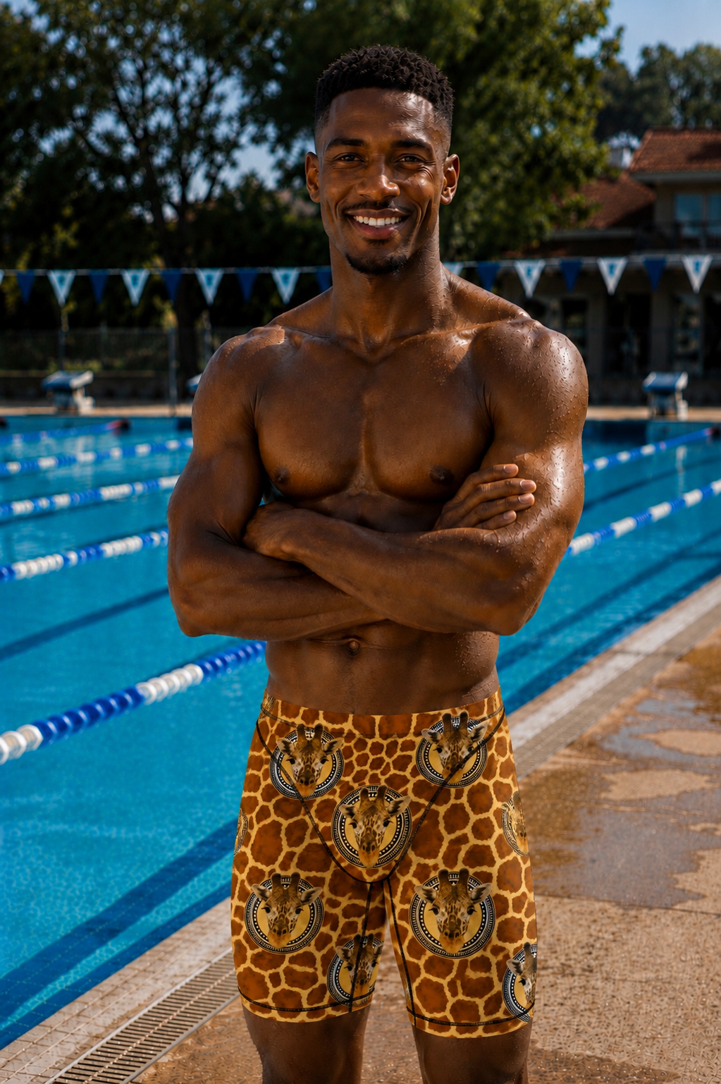 Men's Jammer Swimsuit - UThozulu Giraffe