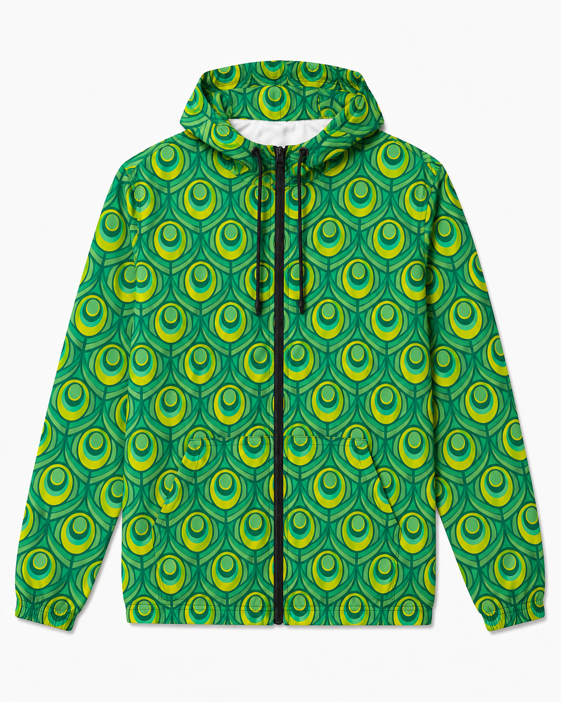 Unisex Packable Run Shell - Green Peacock