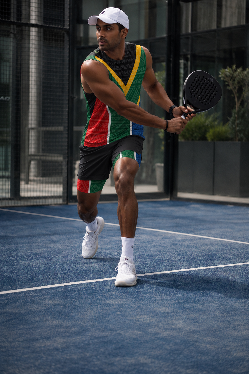 Ladies' 2-in-1 Run Short with Pocket Tights - SA Flag