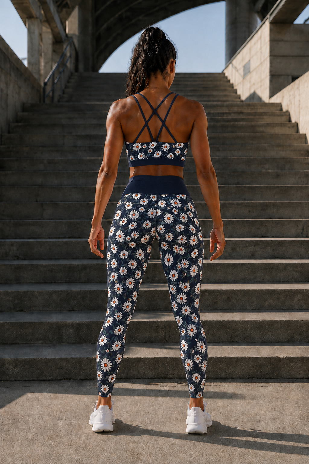 Women's Athleisure Double-Strap Crop Top – Daisy – Alpha & Omega