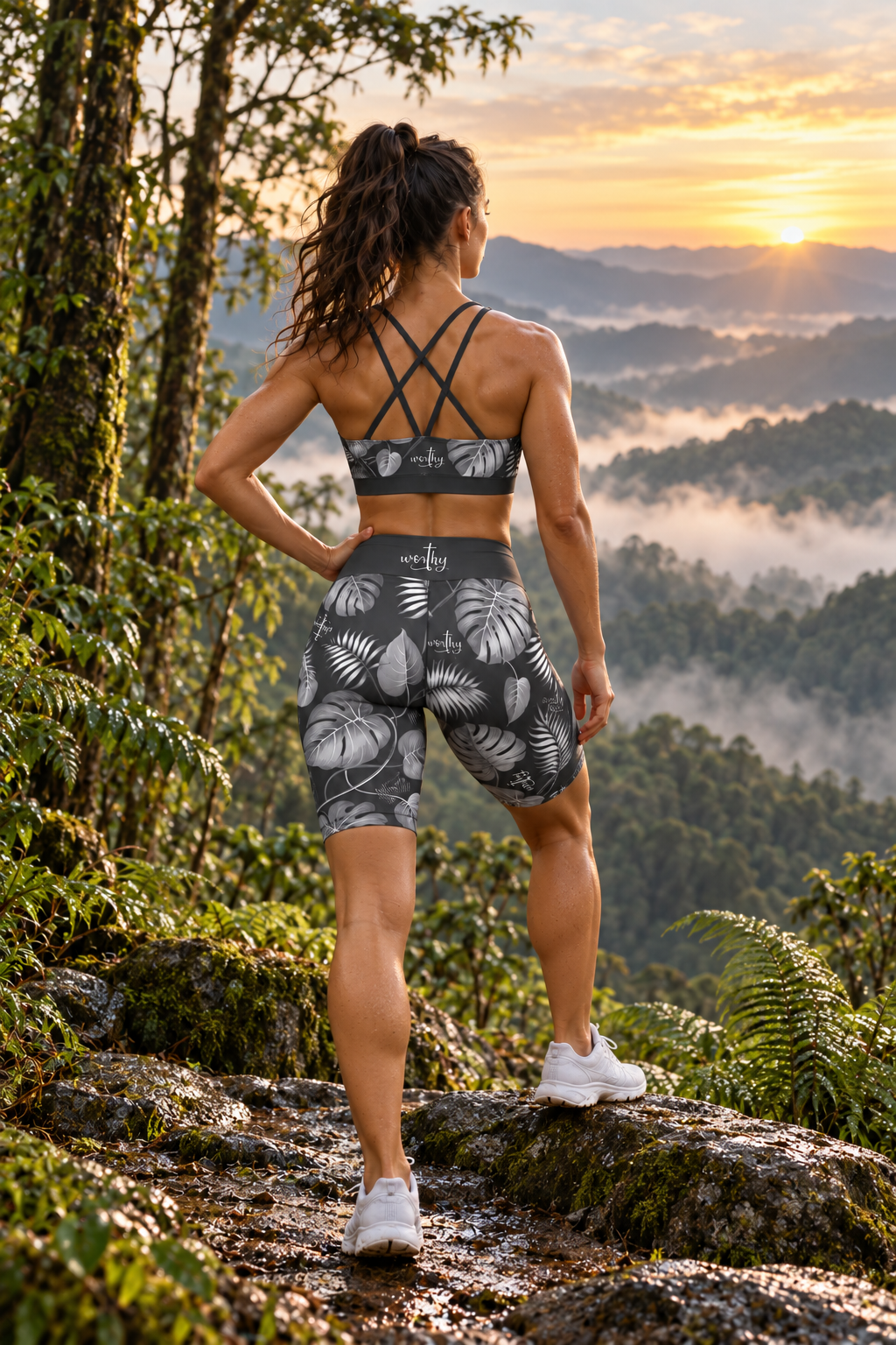 Women's Athleisure Double-Strap Crop Top – Worthy – Alpha & Omega