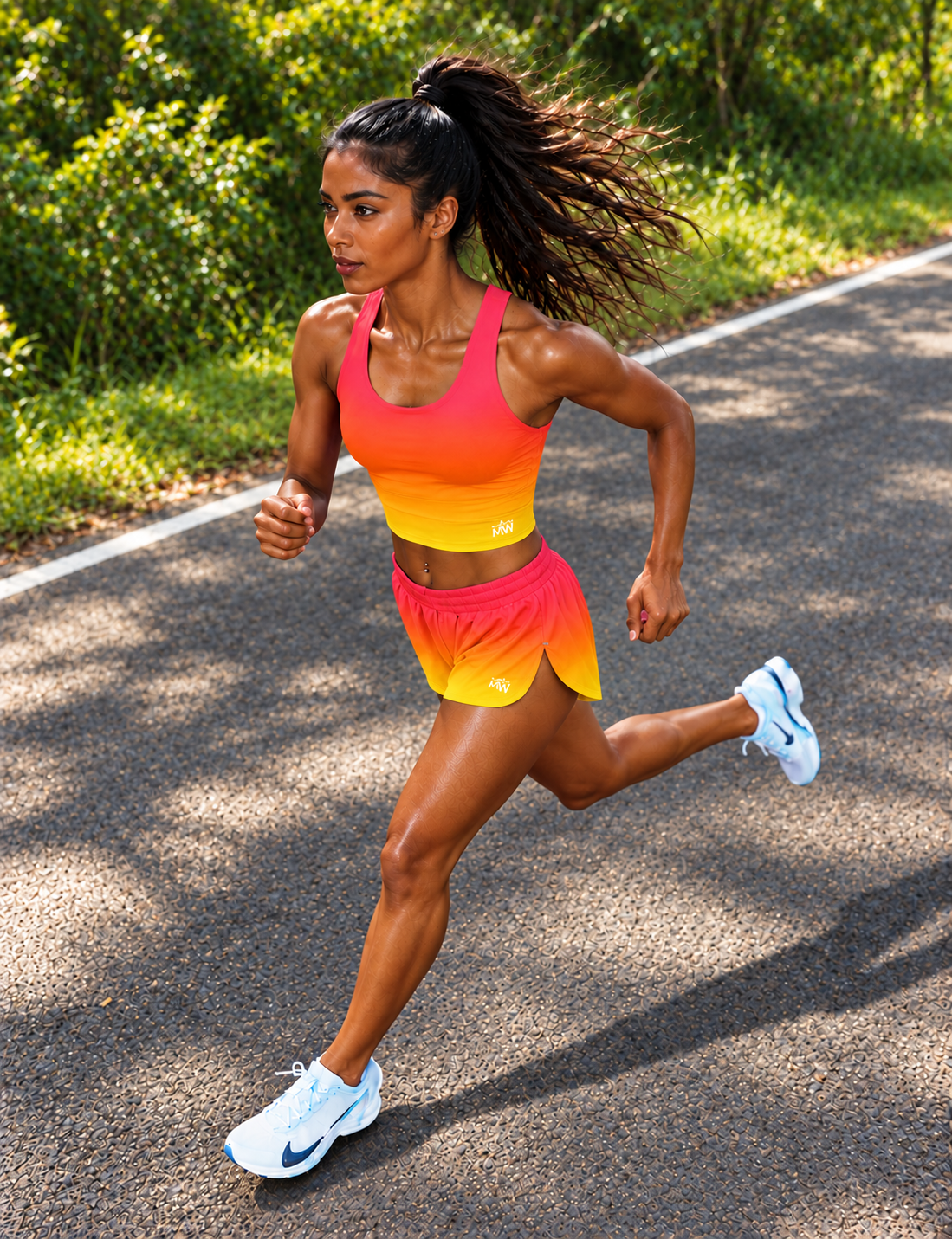 Ladies Phantom Laser-Cut Running Shorts – Chroma Collection – Blaze