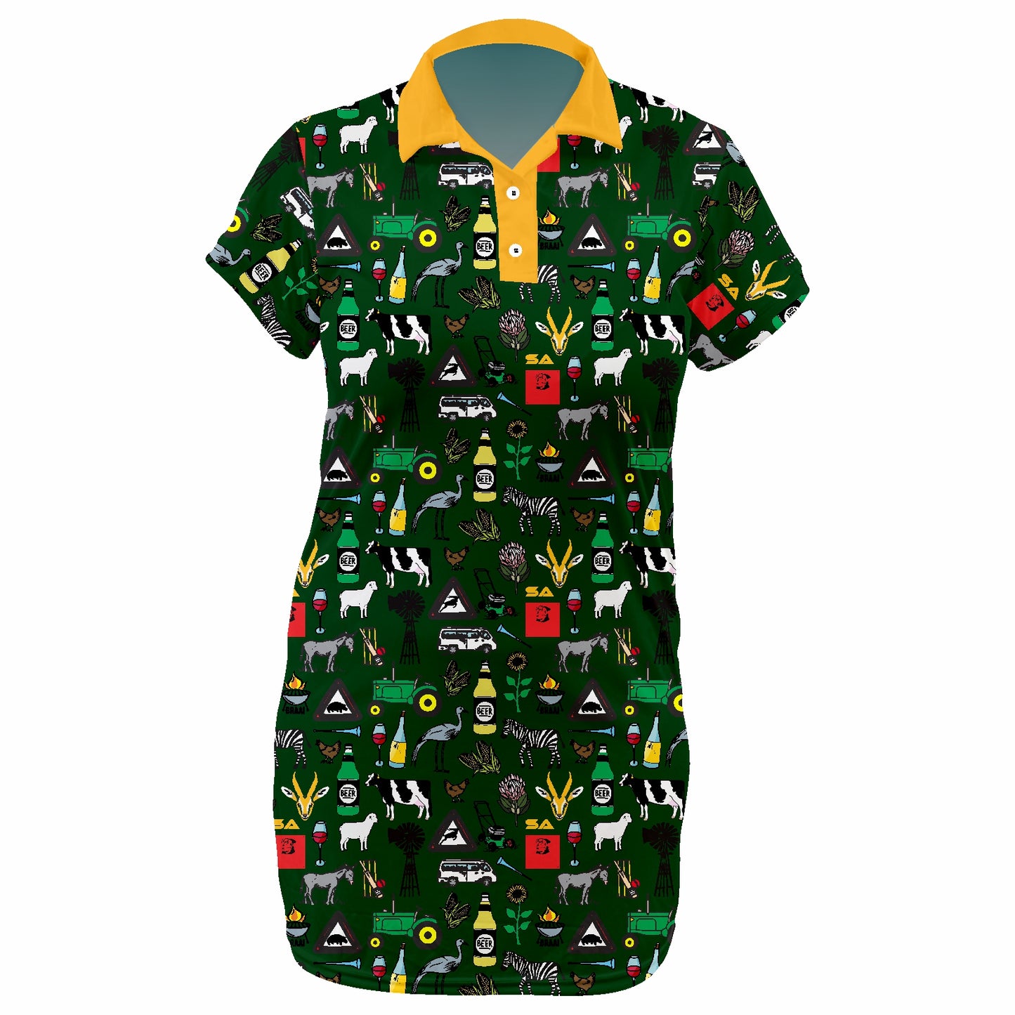 Ikoniese Golf Rok - Groen en Goud 44 Klub Reeks (3467)