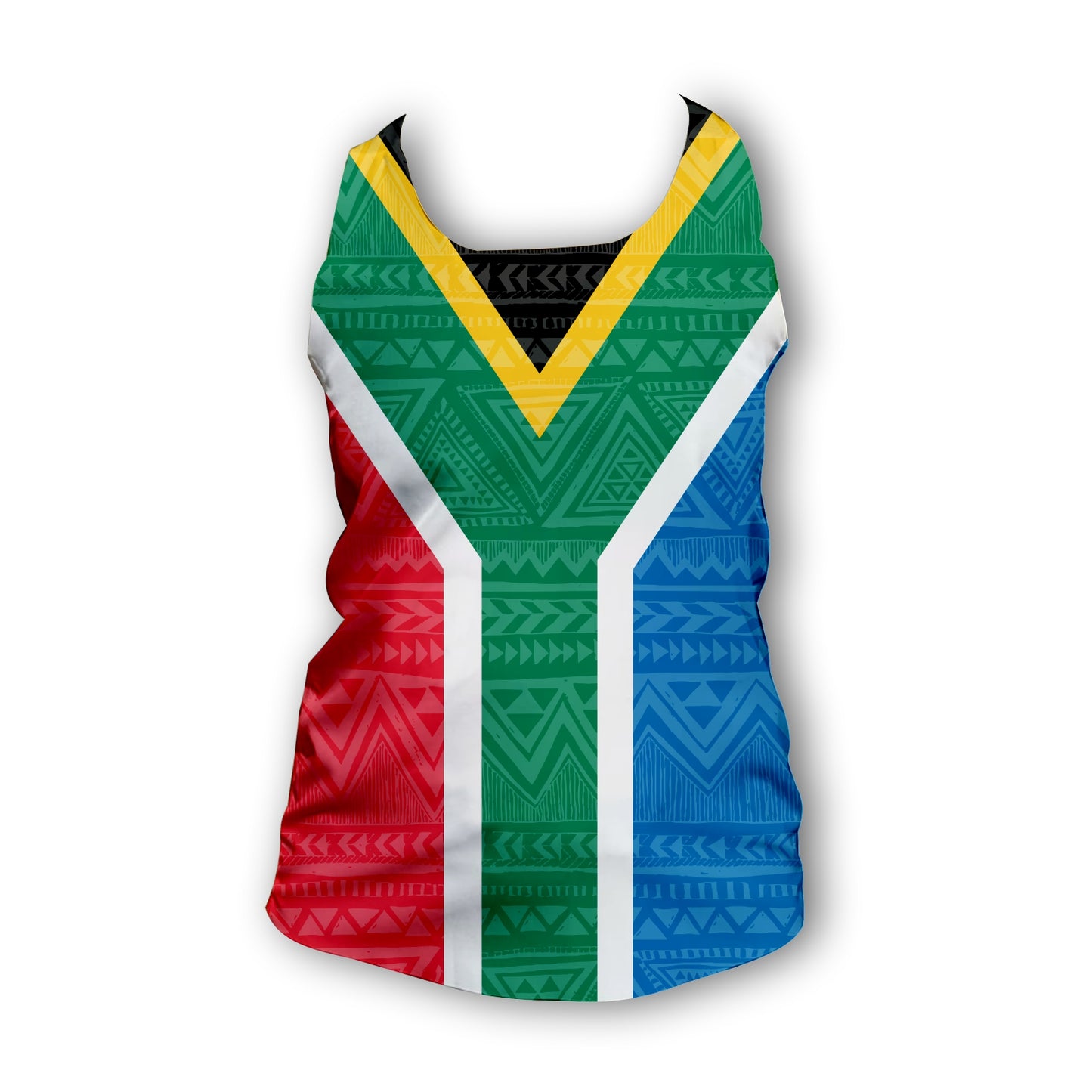 SA Flag - Ladies Seamless Performance Running Vest (2424)