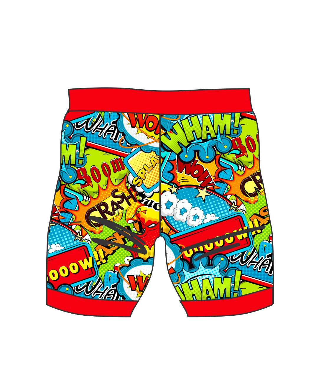 3688 BOOM BANG WHAM run/paddle/swim short (3688)