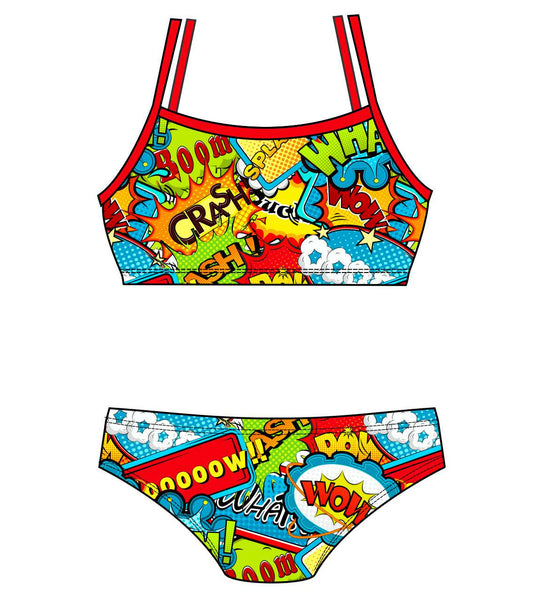 Female 2 piece training bikini  -  3688 BOOM BANG WHAM (3688)