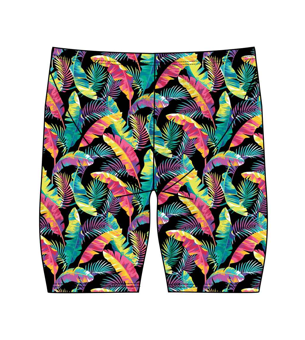 Male Jammer Swimsuit -FLASHY FOLIAGE-3632