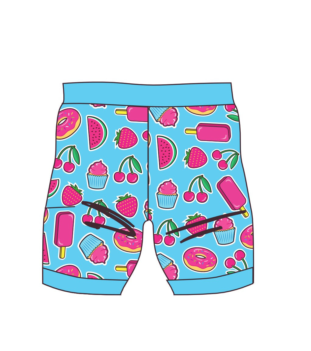 Strawberry Shortcake run/paddle/swim short (3761)