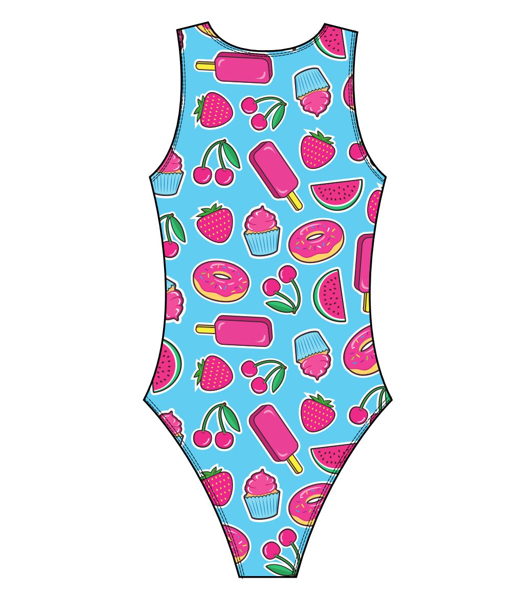 Female water polo swimsuit - Strawberry Shortcake (3761)