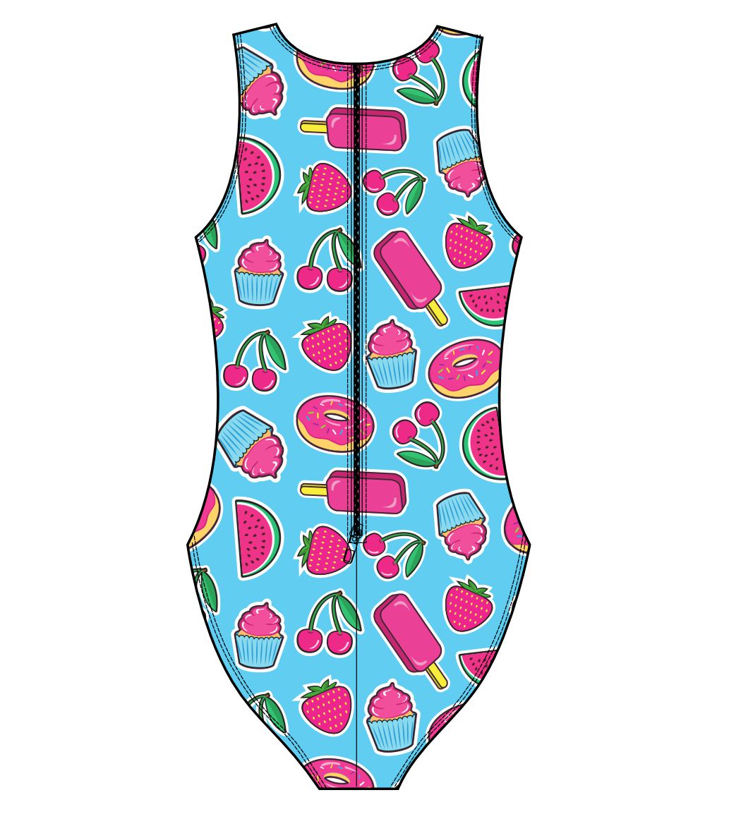 Female water polo swimsuit - Strawberry Shortcake (3761)