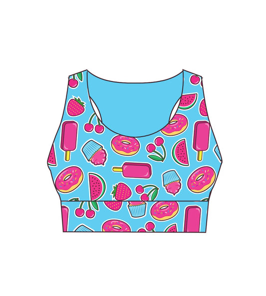 Strawberry Shortcake Ladies Active Crop Top (3761)