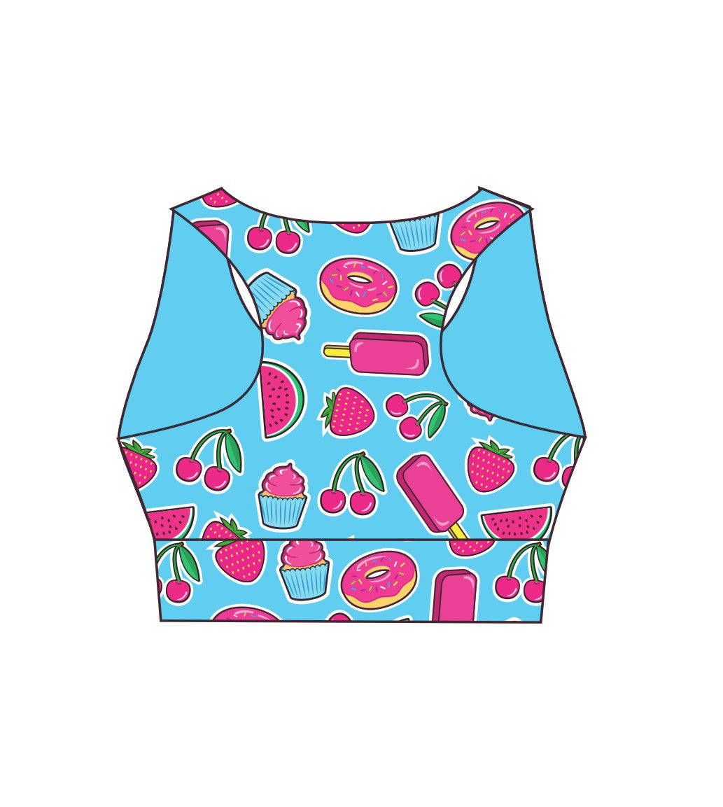 Strawberry Shortcake Ladies Active Crop Top (3761)