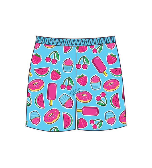 STRAWBERRY SHORTCAKE LASERCUT PERFORMANCE FISHING SHORTS / SWIM SHORTS (3761)