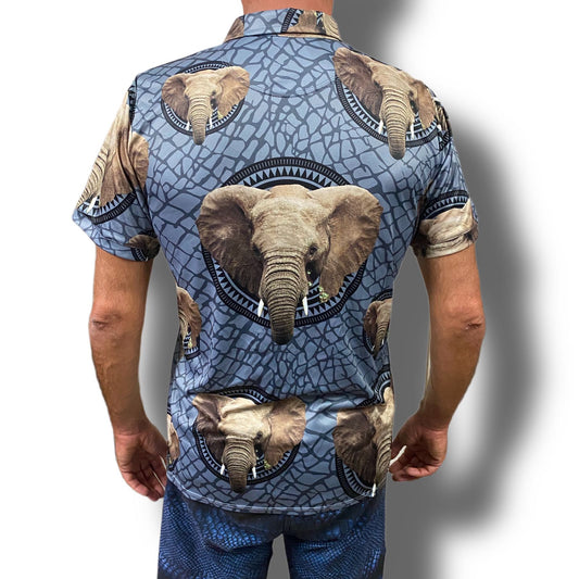 ELEPHANT indlovu UTHOZULU Printed Golf Shirt
