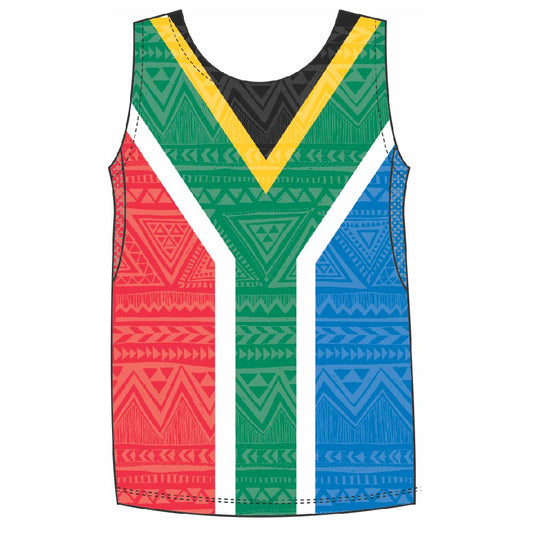 Male South African Flag run vest - No Splatter (2424)