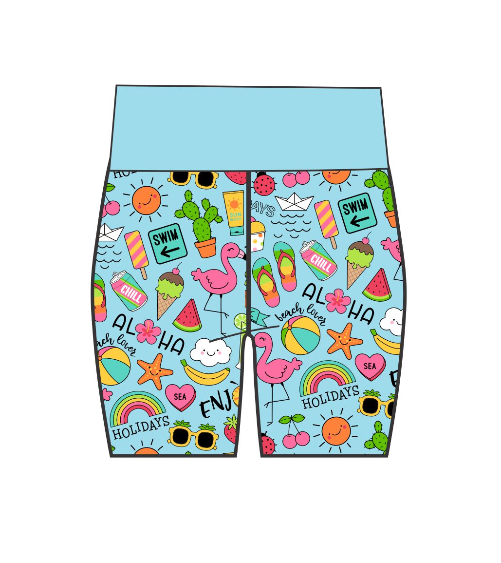 Aloha Holidays Female Active Short Length Tights (3757)