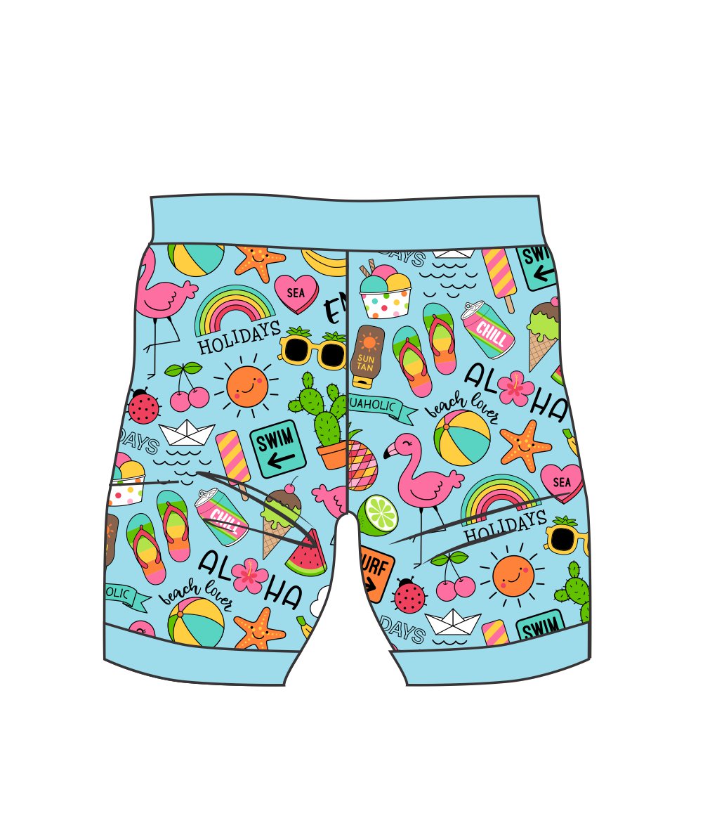 Aloha Holidays run/paddle/swim short (3801)