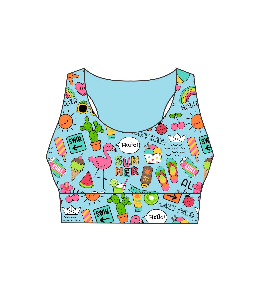 Aloha Holidays Ladies Active Crop Top (3757)