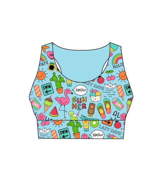 Aloha Holidays Ladies Active Crop Top (3757)