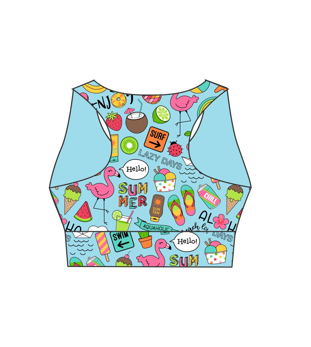 Aloha Holidays Ladies Active Crop Top (3757)