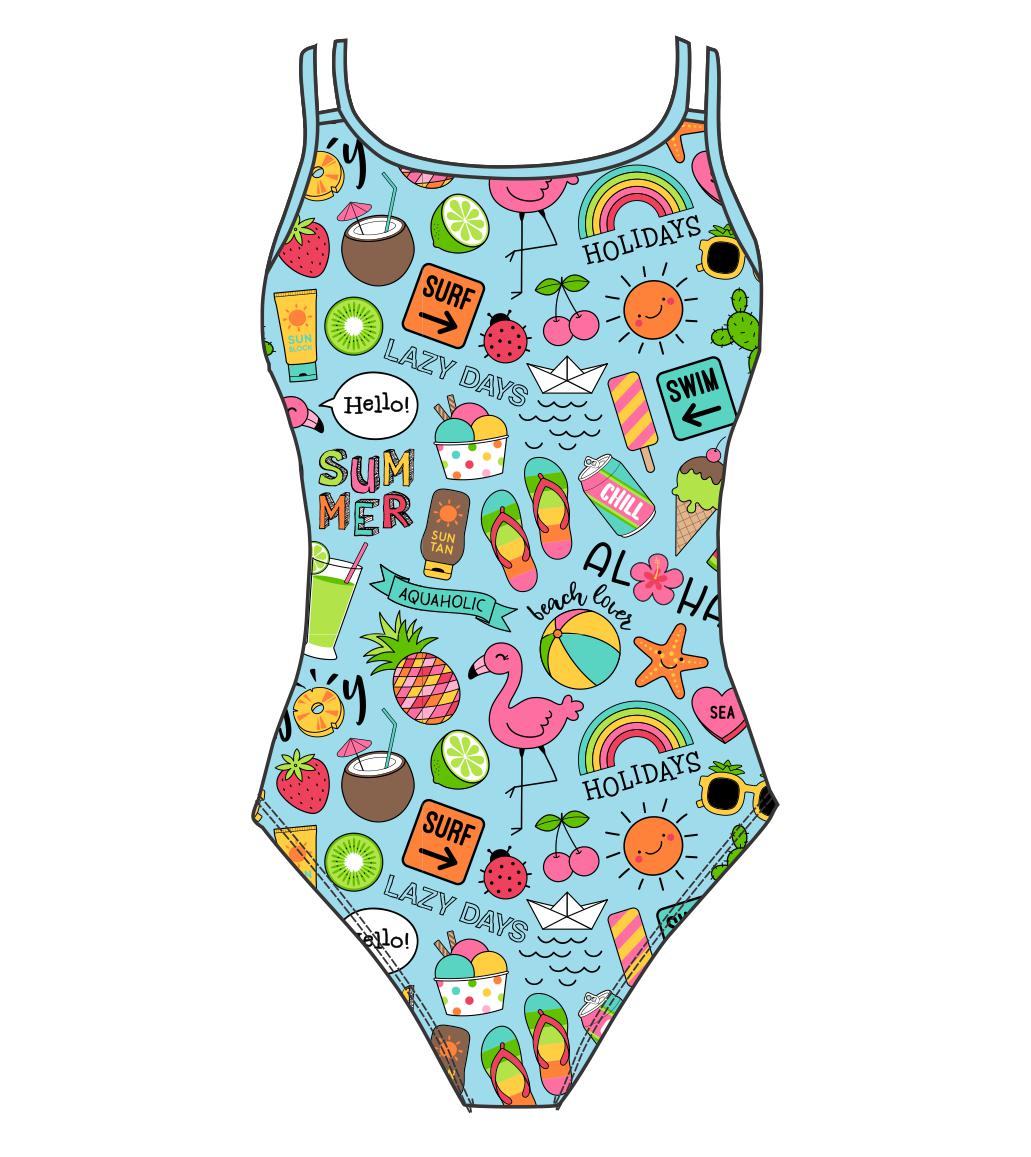 Female fastback swimsuit - Aloha holidays (3757)