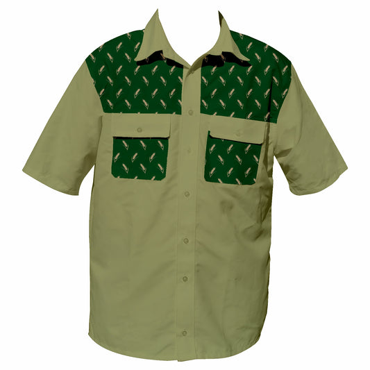 Khaki Koring 44 Klub  - Safari Button Up Shirt