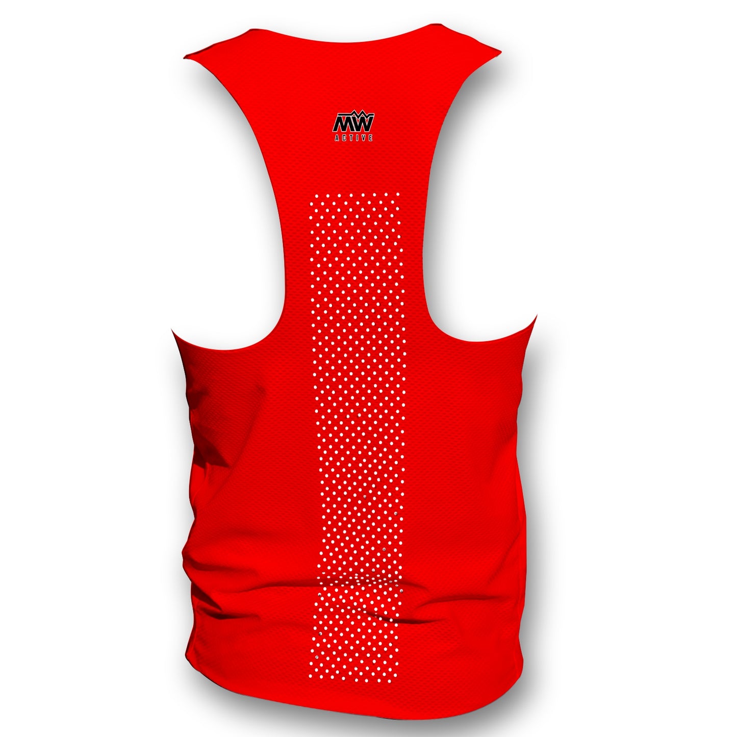 Plain Red - Men's Seamless Performance Running Vest