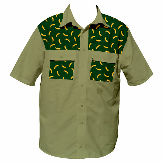 Khaki Piesang 44 Klub  - Safari Button Up Shirt (3828)