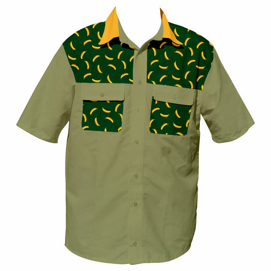 Piesang khaki Geel Kraag 44 Klub  - Safari Button Up Shirt (3828)