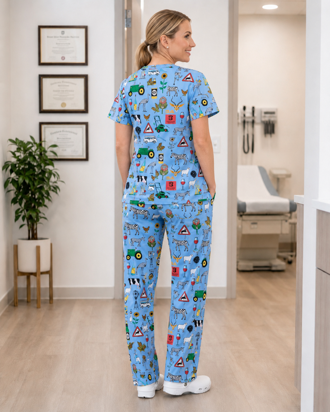 Scrub Top Unisex – 44 Suid Afrika Light Blue (Heritage)