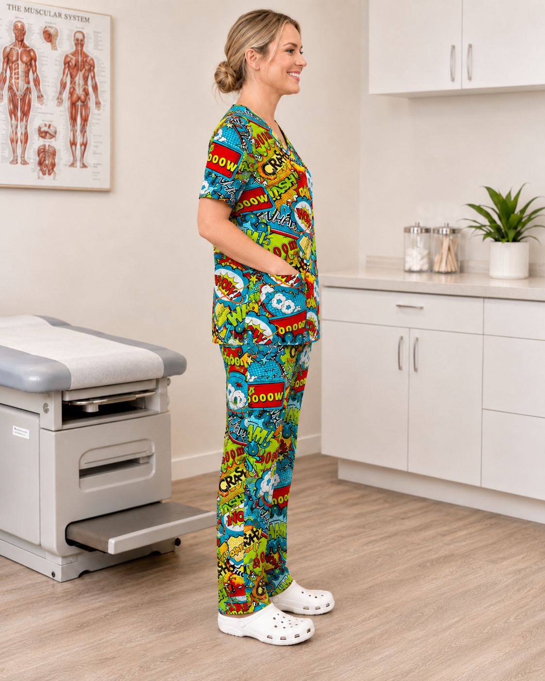 Scrub Top Unisex – Boom Bang Wham