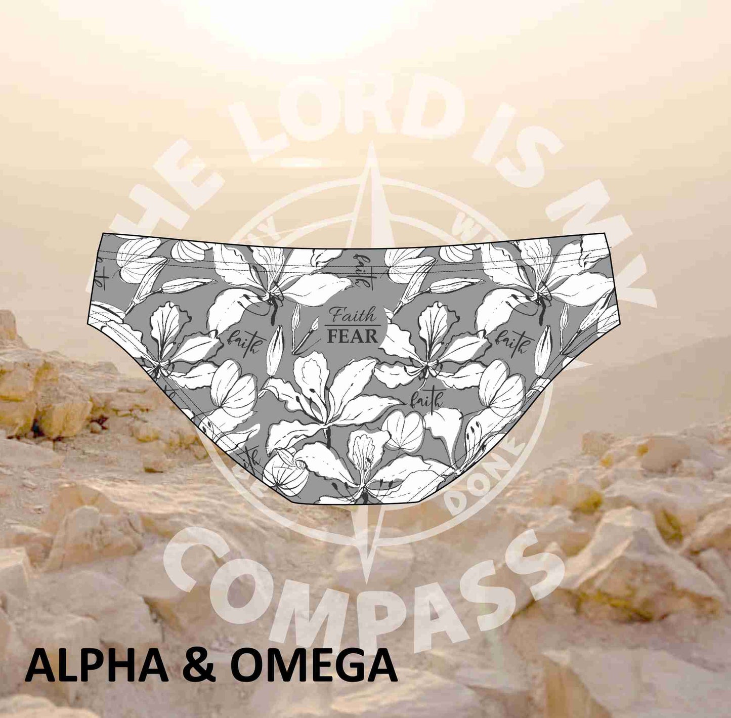 Alpha And Omega Faith Over Fear Bikini Bottom