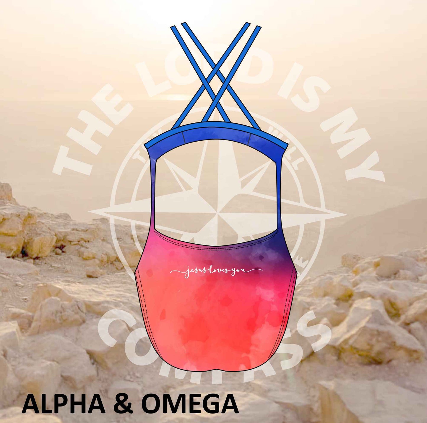 Alpha And Omega Jesus Loves You Watercolor Full Costume