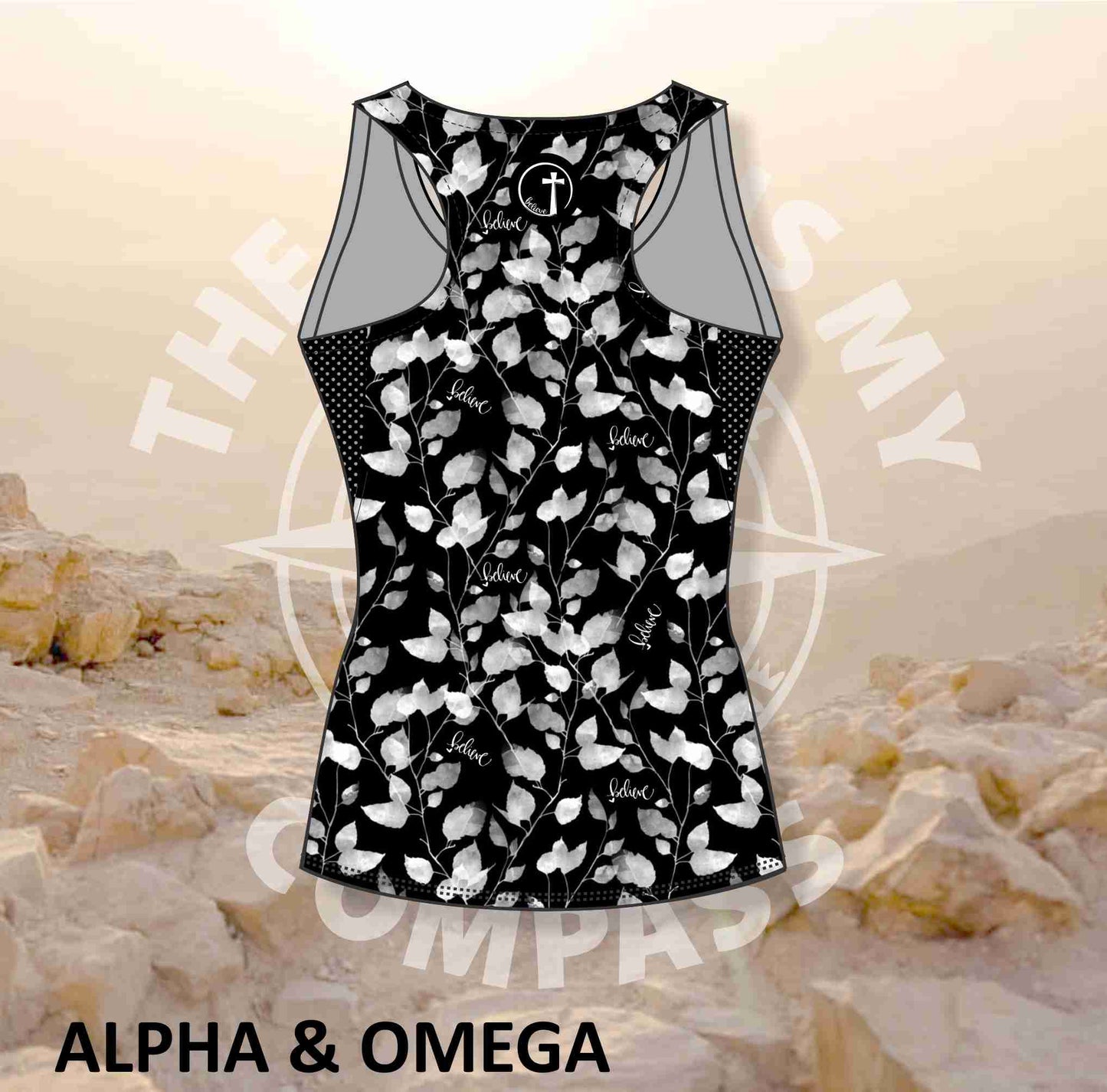Alpha & Omega Believe trailing leaf Run Vest