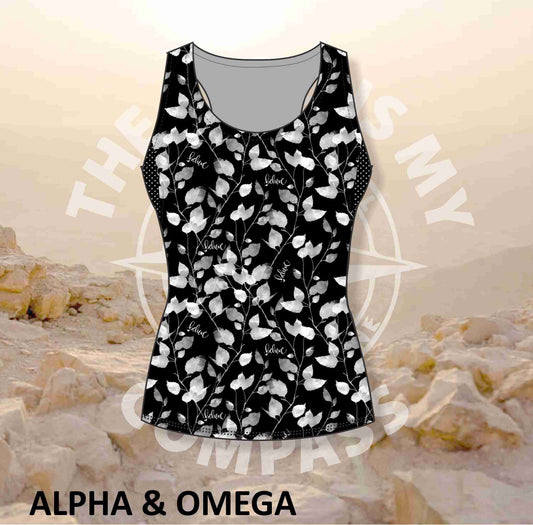 Alpha & Omega Believe trailing leaf Run Vest