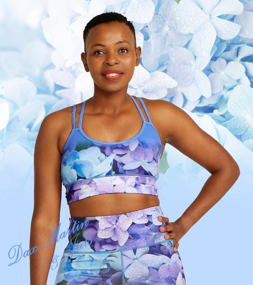 Dax Martin Originals Hydrangea Sahasrara Active Crop Top