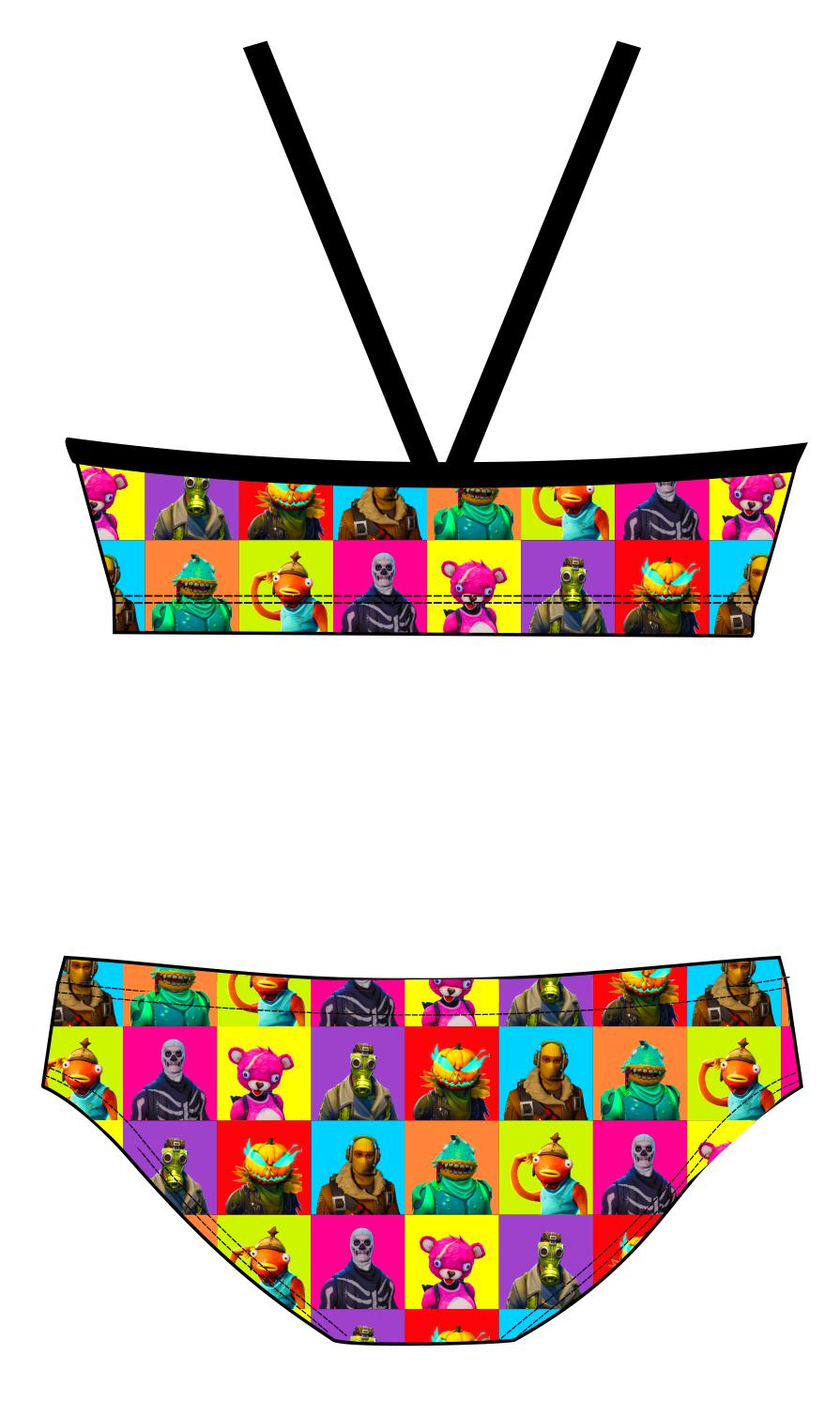 Female 2 piece training bikini - 4T Nite (2424)
