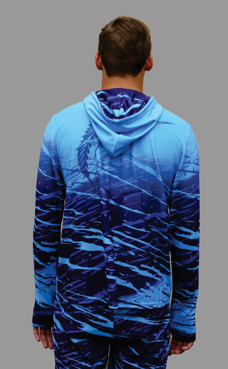 BLUE MARLIN LIGHT WEIGHT FISHING HOODIE
