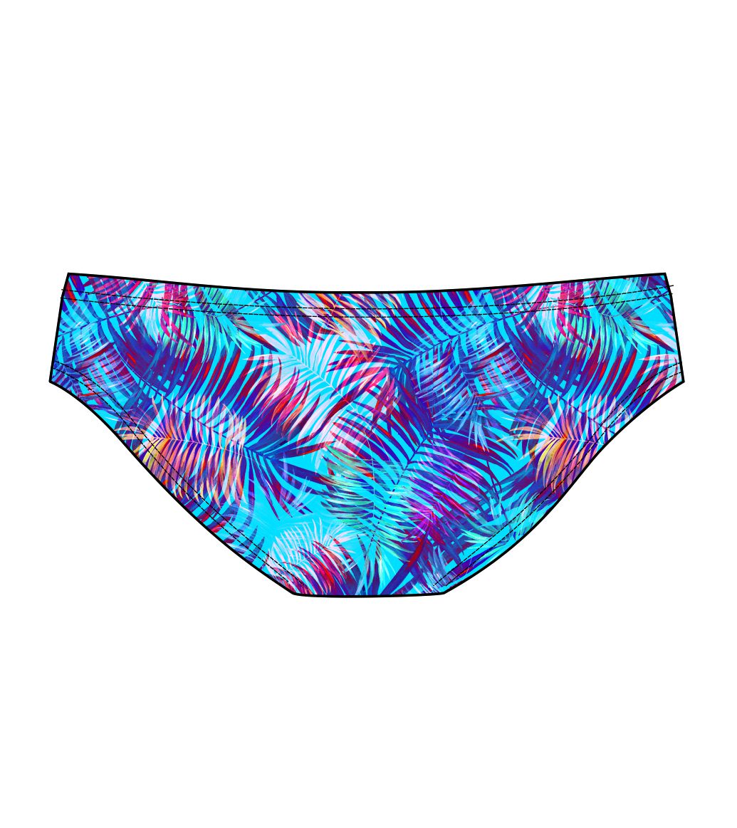 Male brief swimsuit - Blue Palm (3419)